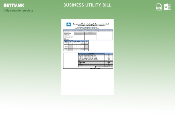 Модерен стил на Индија Беском за деловна сметка за комунални услуги